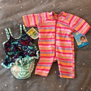 [bundle of 2] NWT 12M baby girl swimsuits
